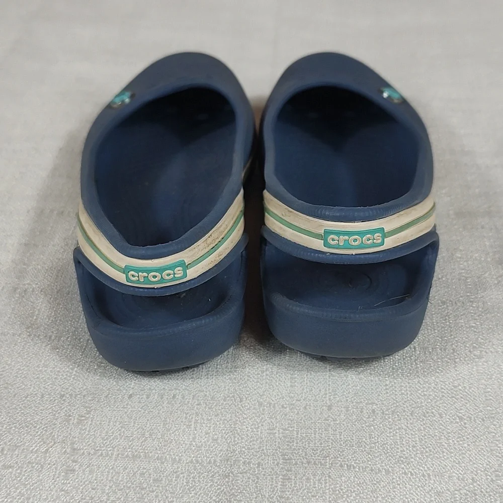 Crocs Navy Blue Genna II Kids Slip On Beach Water Summer Shoes Size 12 Child